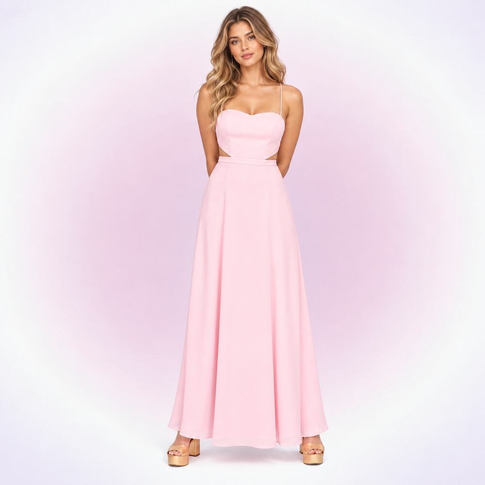Fame & Partners Pink Starlett Maxi Dress | Sz S, NWT